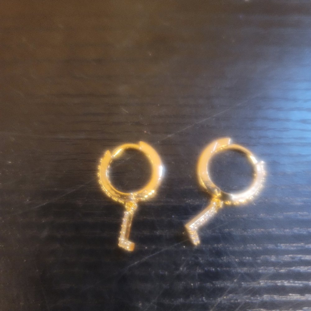 Earings with L letter